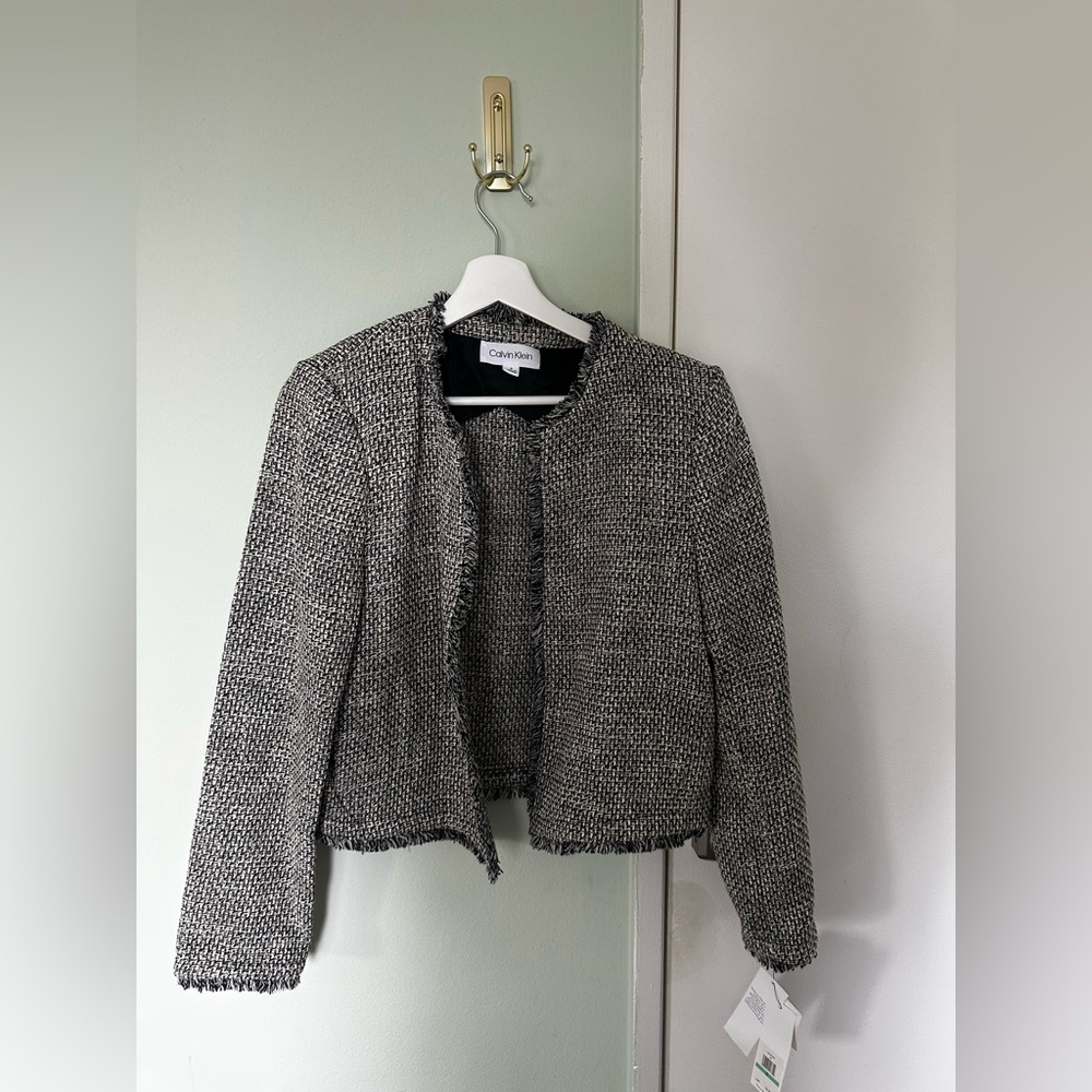 Calvin Klein Monochrome Tweed Jacket